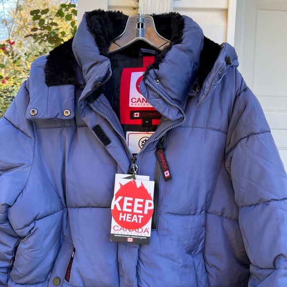 NWT Canada Weather Gear Blue 2-in-1 Length Waterproof Opt Hooded Puffer Parka - Picture 9 of 16